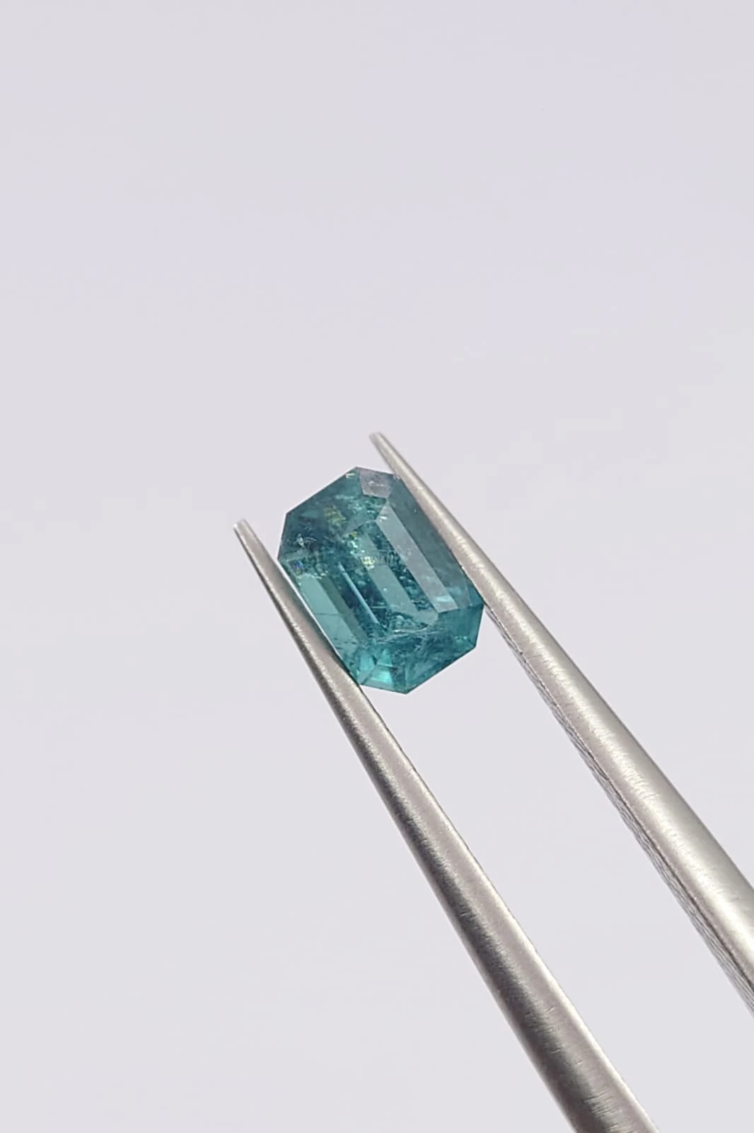 0.60ct Lagoon Green Tourmaline Emerald Cut Loose Gemstone From Afghanistan — view 5